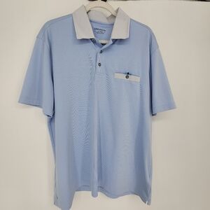 Untuckit baby blue baby blue polo shirt golf tennis size Xlarge